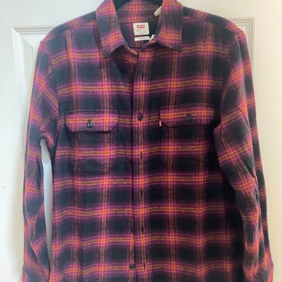 New Levi's Men's Flannel Shirt Sz S-M - Picture 2 of 4